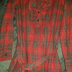 WHO.A.U Vintage Wool Plaid Dress